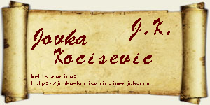Jovka Kočišević vizit kartica